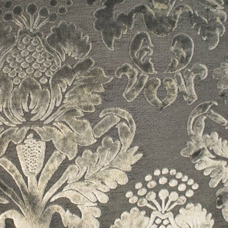 Tessuti  Broccato in velluto jacquard Grigio