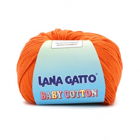 GOMITOLI LANA GATTO ART. BABY COTTON 50gr 100% COTONE SFUMATO FERRI E  UNCINETTO