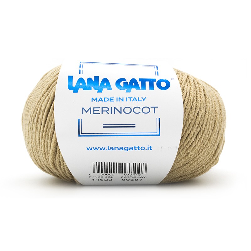 Filati  LANA GATTO Merinocot 53% Lana Merino extra fine 47% cotone